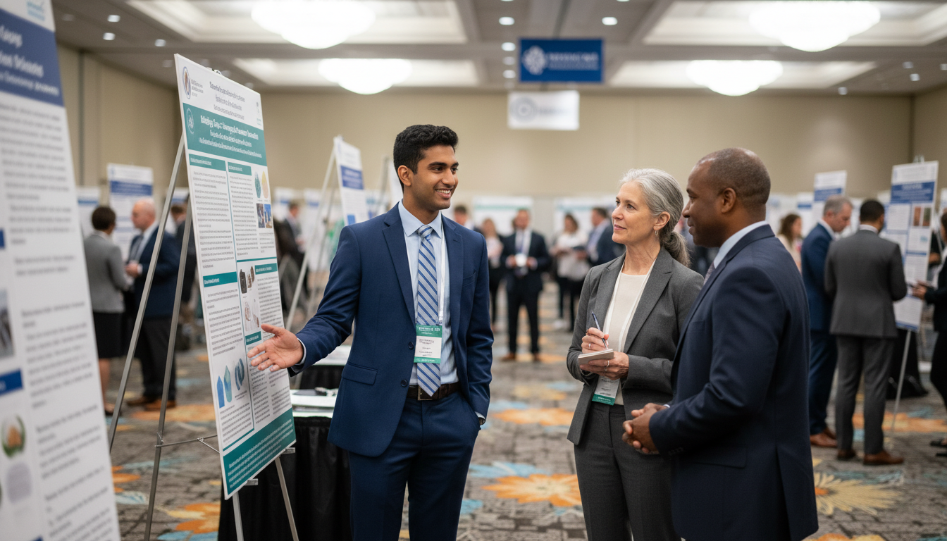 Family medicine fellow presenting research poster Family medicine fellow presenting research poster - US citizen IMG for Fellowship Preparation for US Citizen IMG in Family Me