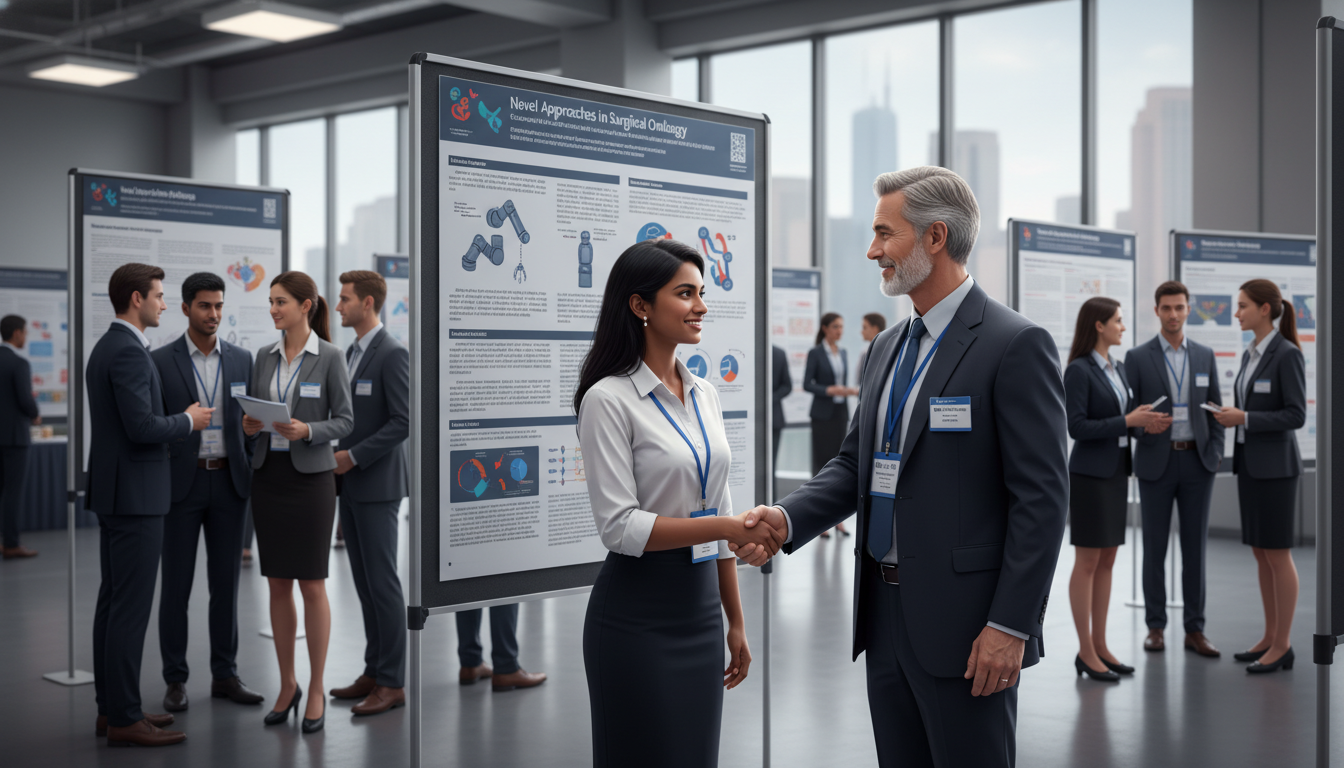Medical student networking at surgical conference poster session Medical student networking at surgical conference poster session - US citizen IMG for Networking in Medicine for US Citizen I