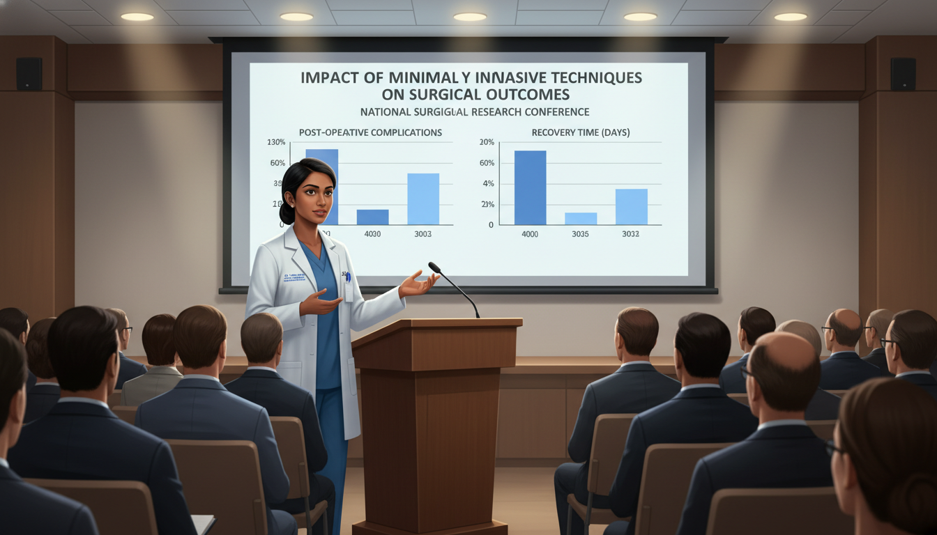 General surgery resident presenting research findings at a national conference General surgery resident presenting research findings at a national conference - US citizen IMG for Research During Residency