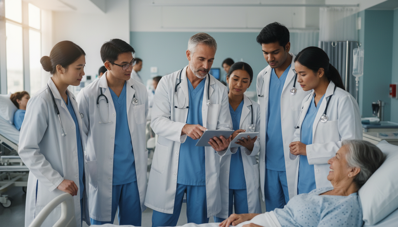 US citizen IMG working on a teaching round in a public hospital US citizen IMG working on a teaching round in a public hospital - US citizen IMG for Away Rotation Strategy for US Citizen IM
