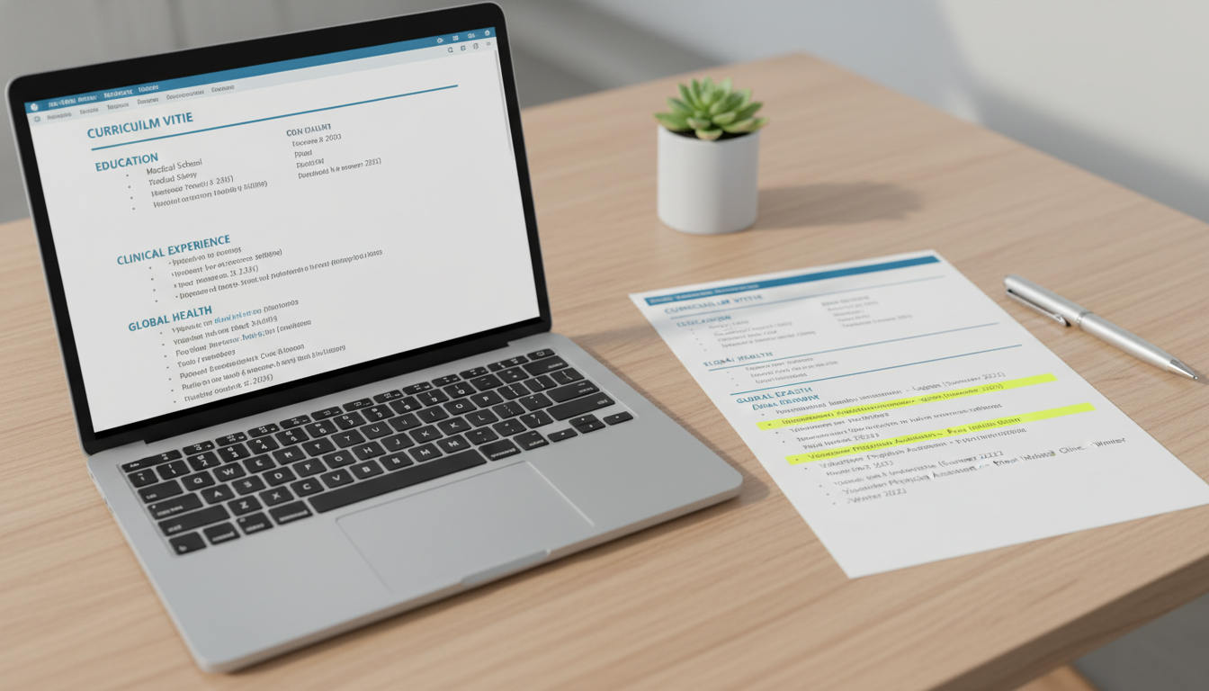 Sample medical student CV layout emphasizing global health experiences Sample medical student CV layout emphasizing global health experiences - US citizen IMG for CV Building for US Citizen IMG in
