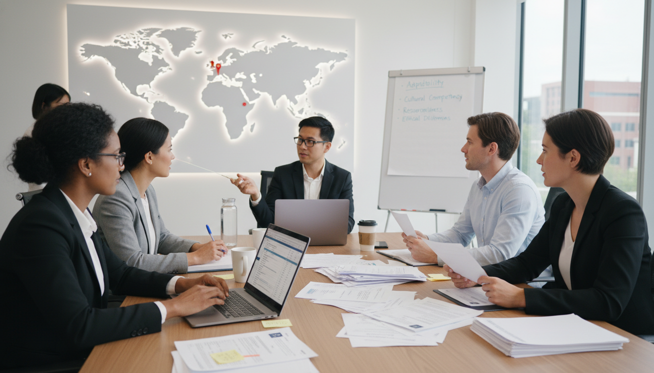 Global health residency interview panel discussing behavioral questions - US citizen IMG for Common Interview Questions for U