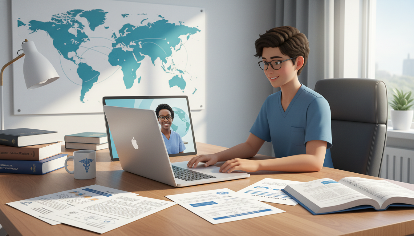 US citizen IMG collaborating online with global health mentor US citizen IMG collaborating online with global health mentor - US citizen IMG for Networking in Medicine for US Citizen IMG