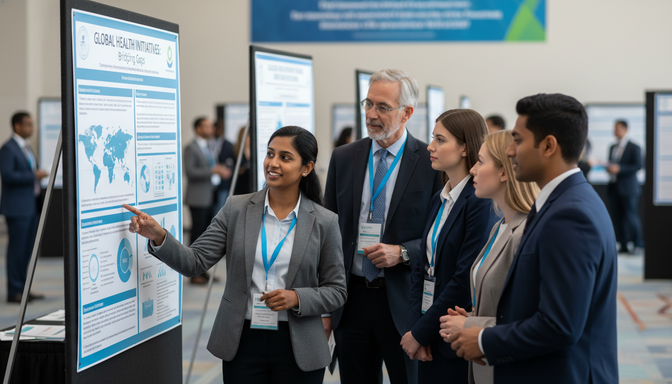 Medical conference poster presentation in global health - US citizen IMG for Research Profile Building for US Citizen IMG in