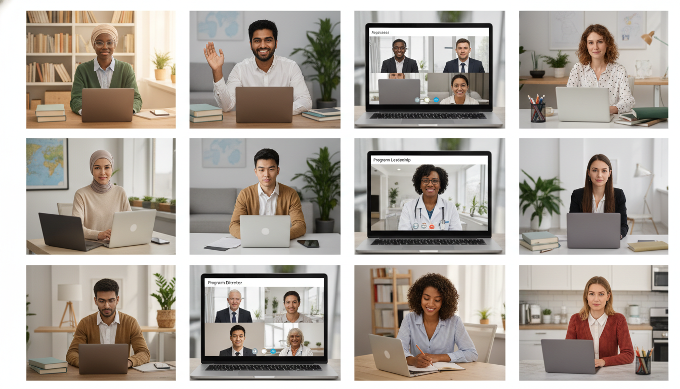 Residency applicants in a virtual interview session asking questions Residency applicants in a virtual interview session asking questions - US citizen IMG for Resident Turnover Warning Signs for