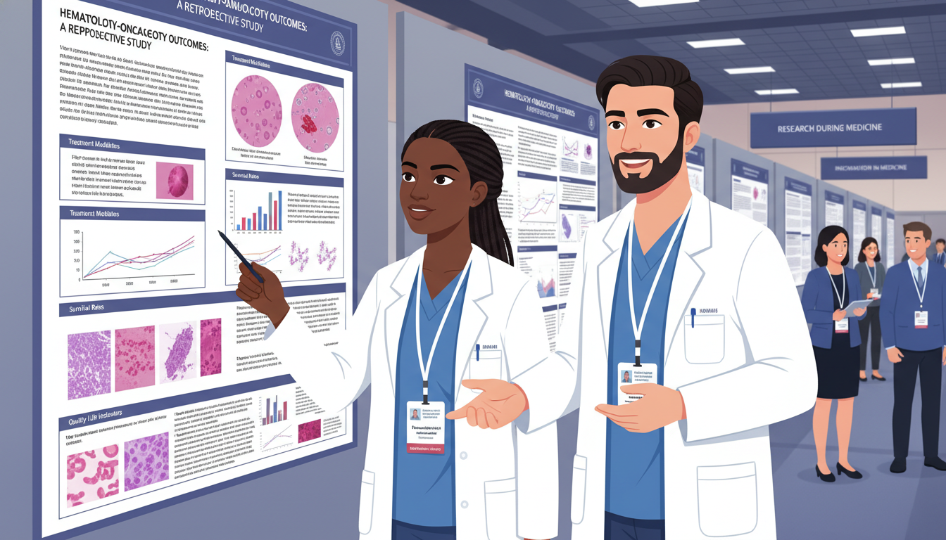 Internal medicine residents presenting oncology research at conference Internal medicine residents presenting oncology research at conference - US citizen IMG for Research During Residency for US