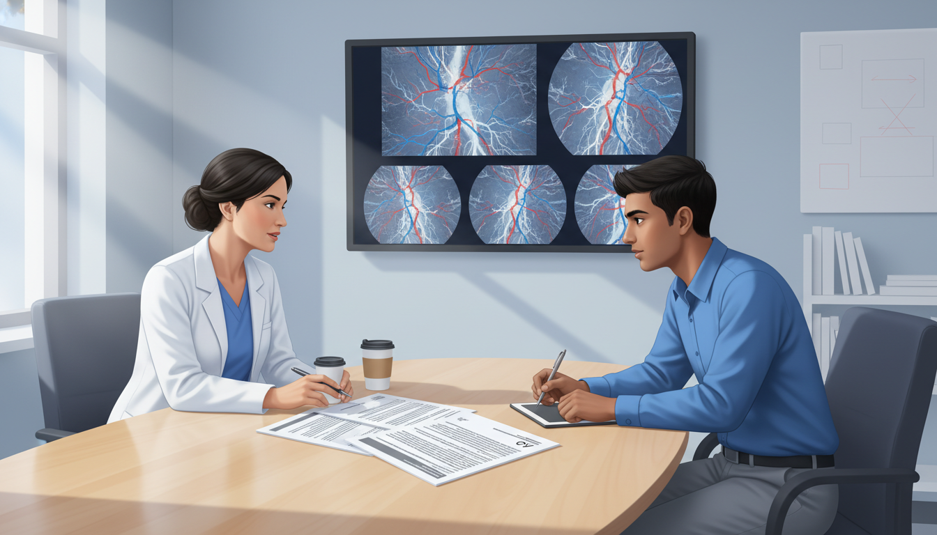 Interventional radiology resident reviewing CV content with mentor Interventional radiology resident reviewing CV content with mentor - US citizen IMG for CV Building for US Citizen IMG in Int