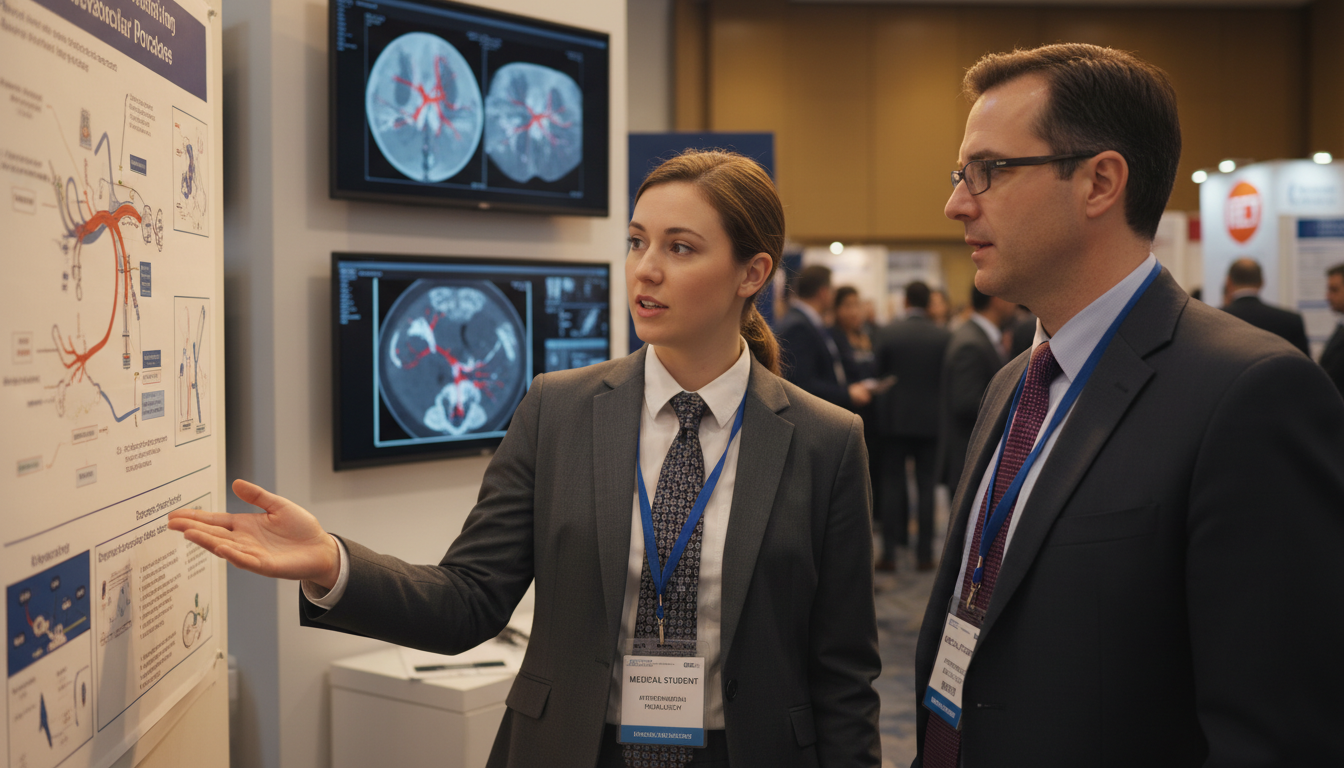 Medical student networking at an interventional radiology conference - US citizen IMG for Networking in Medicine for US Citiz