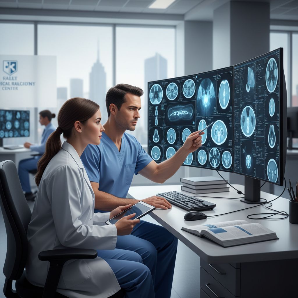 Mentor and mentee discussing interventional radiology career planning - US citizen IMG for Networking in Medicine for US Citi