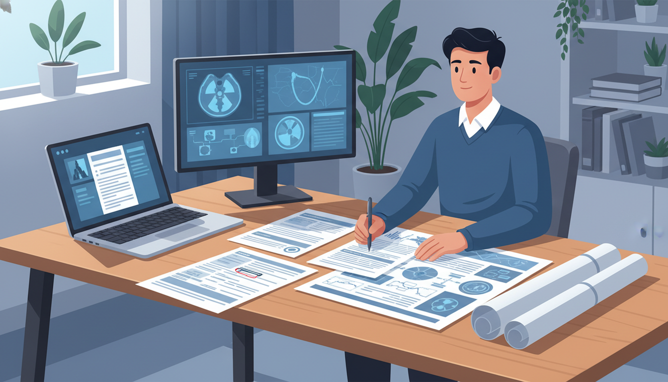 Applicant reviewing IR residency application and preparing talking points Applicant reviewing IR residency application and preparing talking points - US citizen IMG for Pre-Interview Preparation for