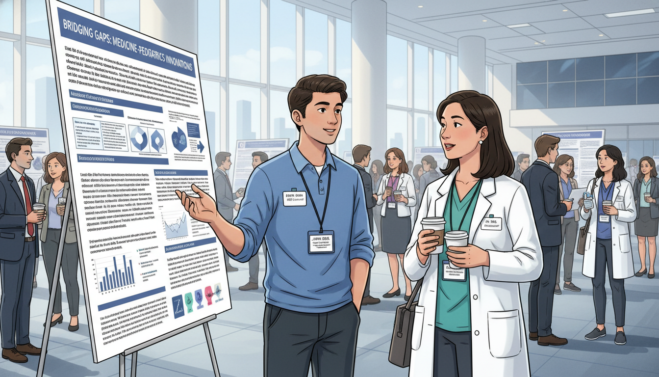 US citizen IMG networking at medical conference poster session US citizen IMG networking at medical conference poster session - US citizen IMG for Networking in Medicine for US Citizen IMG
