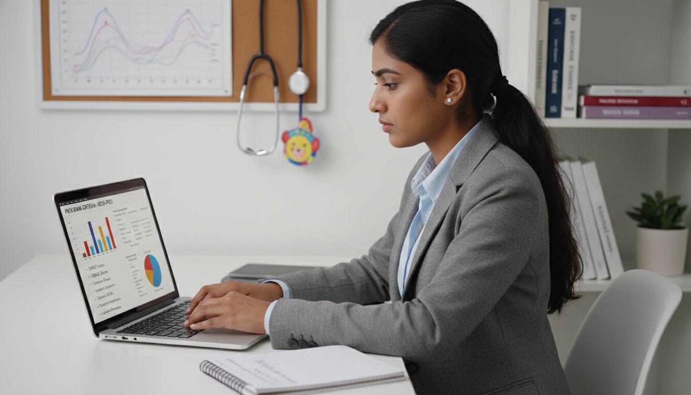 Medical graduate researching residency programs on laptop Medical graduate researching residency programs on laptop - US citizen IMG for How to Research Programs for US Citizen IMG in