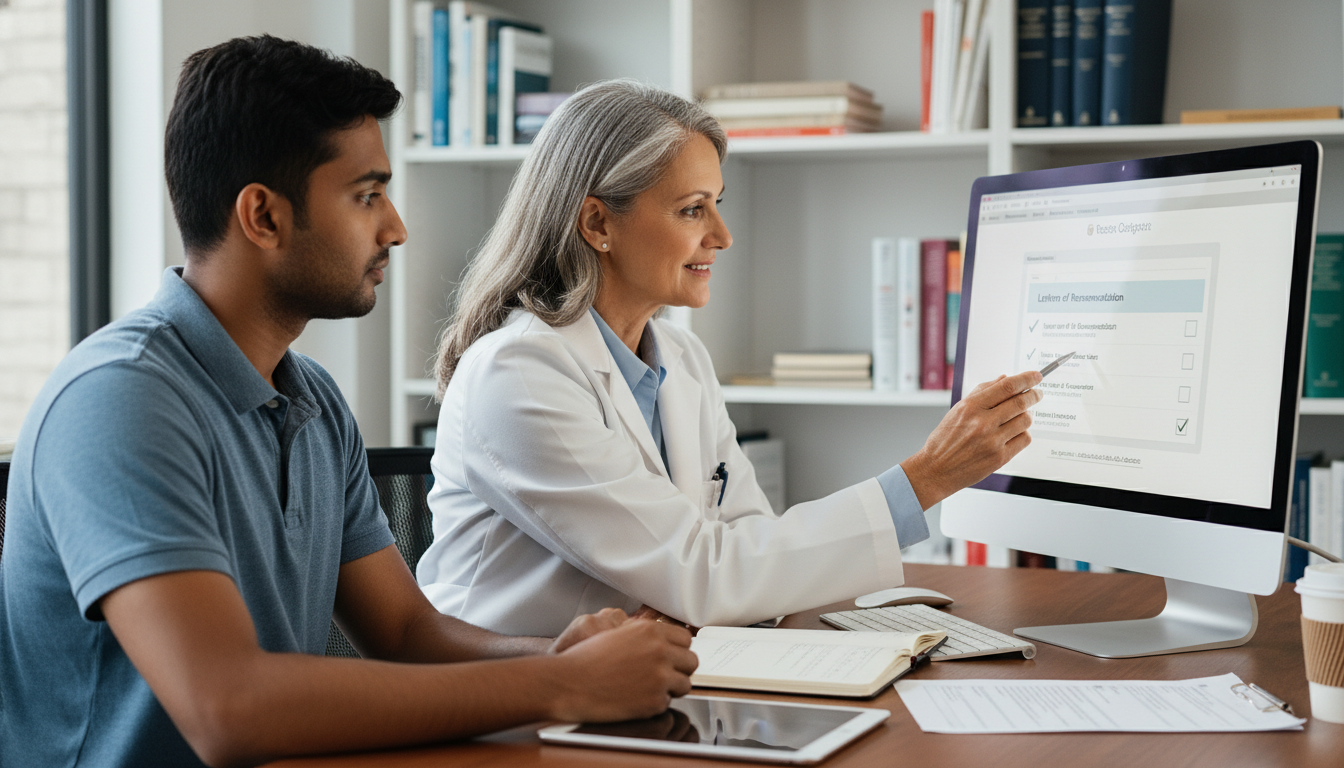 Mentor reviewing residency letter of recommendation draft with US citizen IMG - US citizen IMG for Letters of Recommendation