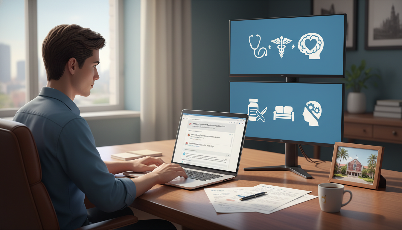 Medicine-psychiatry residency applicant engaging in virtual pre-match communication Medicine-psychiatry residency applicant engaging in virtual pre-match communication - US citizen IMG for Pre-Match Communicat