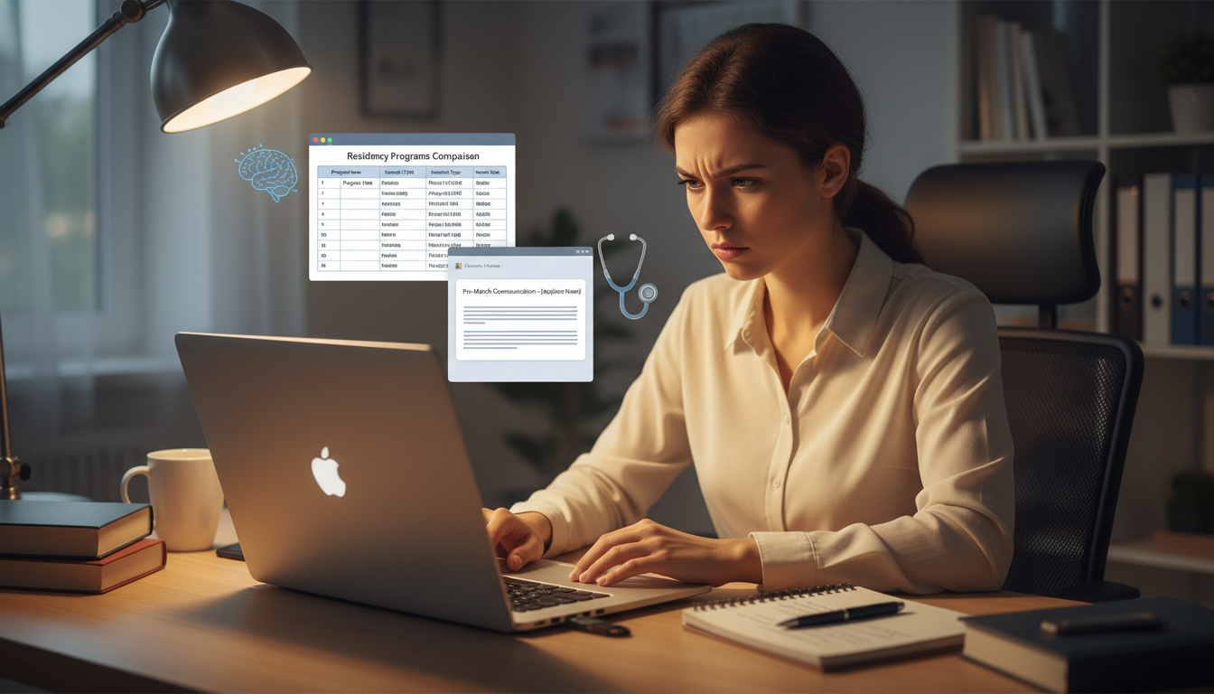 Medicine-psychiatry residency applicant drafting a rank list and email to top program Medicine-psychiatry residency applicant drafting a rank list and email to top program - US citizen IMG for Pre-Match Communic