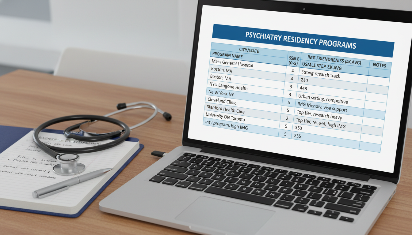 Spreadsheet of medicine-psychiatry residency programs Spreadsheet of medicine-psychiatry residency programs - US citizen IMG for How to Research Programs for US Citizen IMG in Med