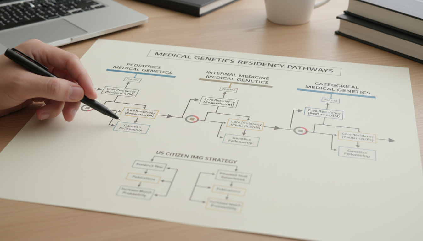 Overview of medical genetics training pathways - US citizen IMG for Program Selection Strategy for US Citizen IMG in Medical