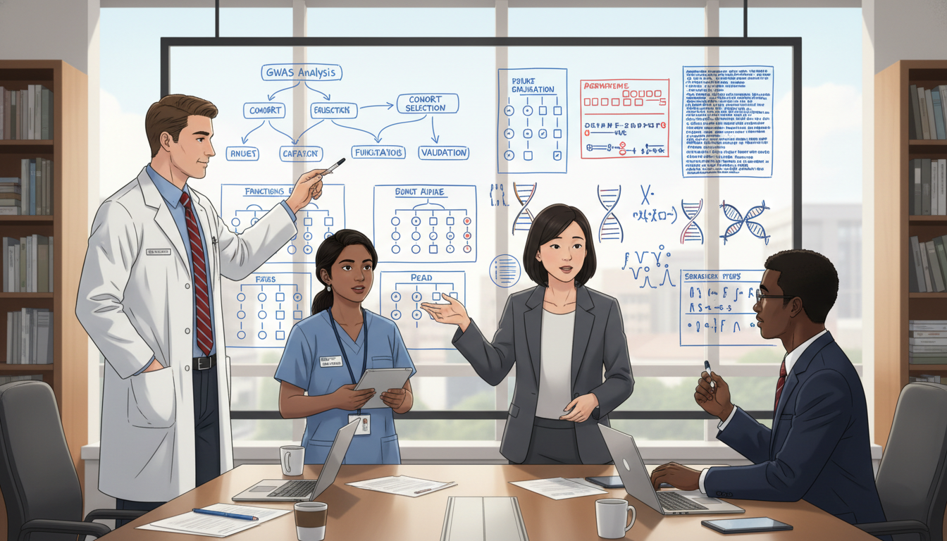 Medical genetics research team discussing study design Medical genetics research team discussing study design - US citizen IMG for Research During Residency for US Citizen IMG in M