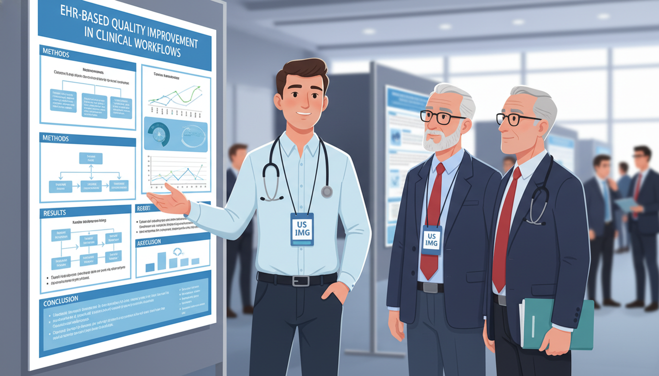 US citizen IMG presenting clinical informatics research poster - US citizen IMG for Research Profile Building for US Citizen