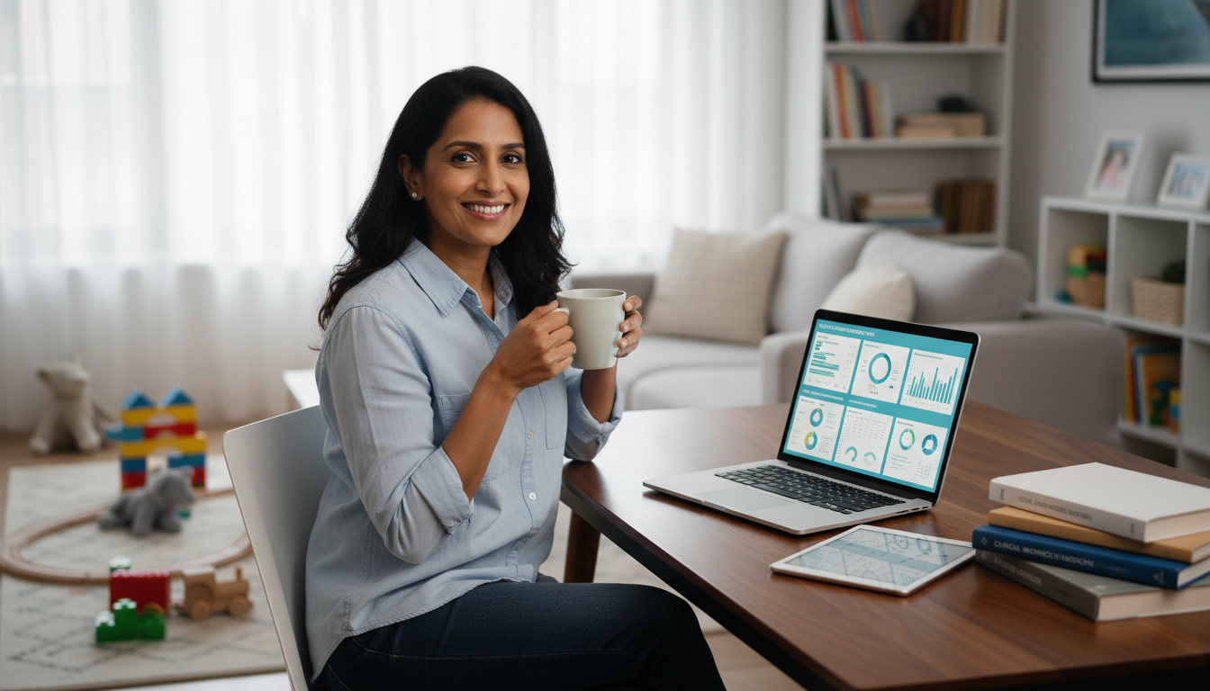 Clinical informatics physician enjoying work life balance at home Clinical informatics physician enjoying work life balance at home - US citizen IMG for Work-Life Balance Assessment for US Ci