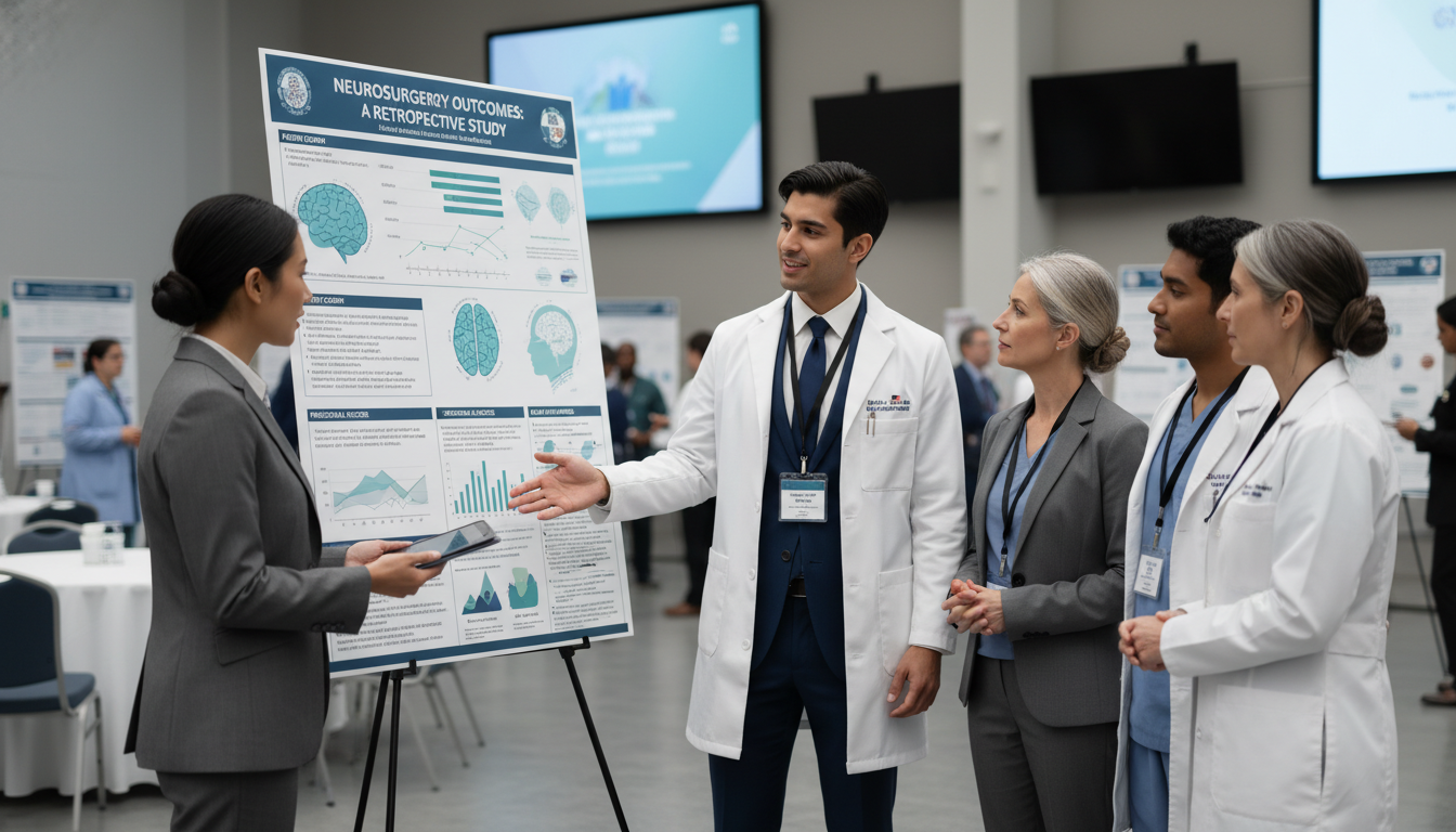 US citizen IMG presenting neurosurgery research poster - US citizen IMG for Research Profile Building for US Citizen IMG in N