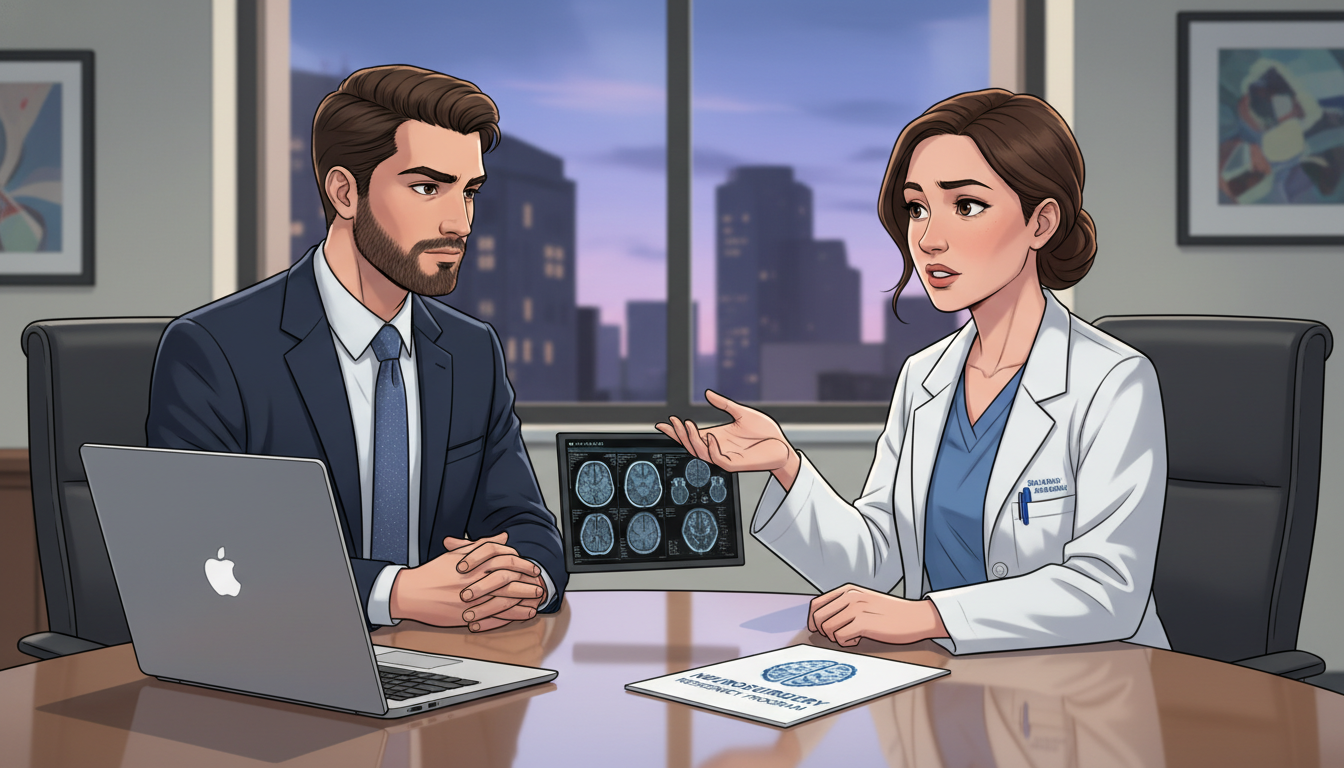 US citizen IMG neurosurgery applicant speaking with resident on interview day US citizen IMG neurosurgery applicant speaking with resident on interview day - US citizen IMG for Resident Turnover Warning