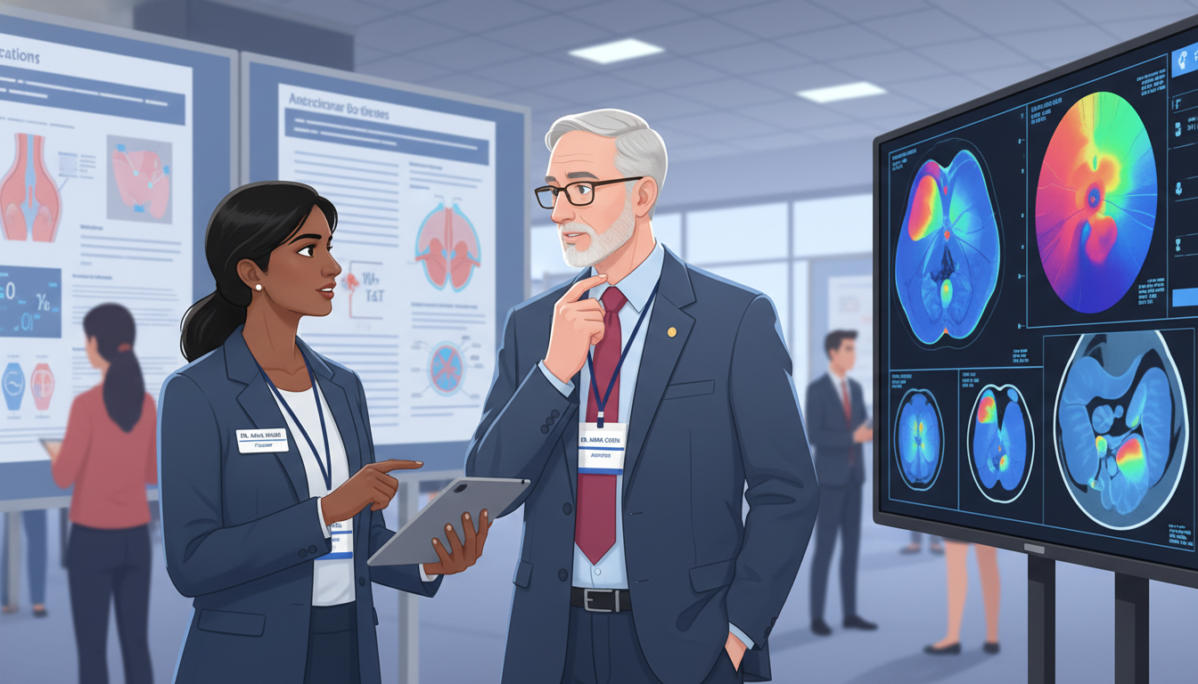 Nuclear medicine fellow networking at professional conference - US citizen IMG for Job Search Timing for US Citizen IMG in Nu