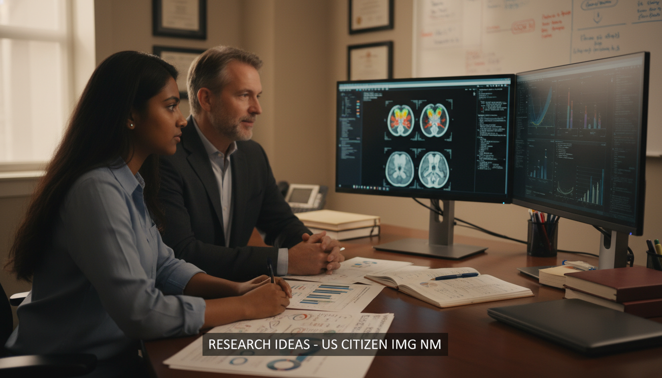 Nuclear medicine resident meeting with mentor to discuss research project Nuclear medicine resident meeting with mentor to discuss research project - US citizen IMG for Research During Residency for