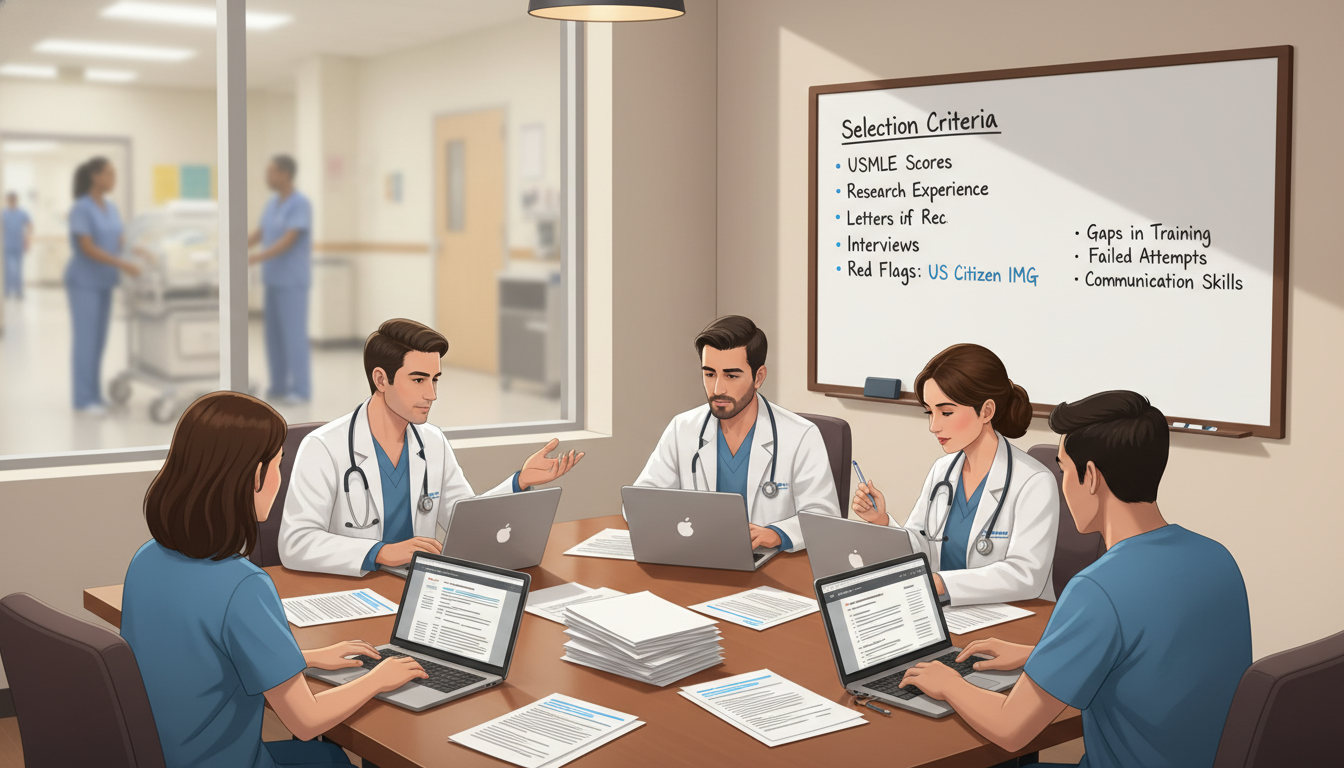 Obstetrics and gynecology team discussing residency applications Obstetrics and gynecology team discussing residency applications - US citizen IMG for Addressing Red Flags for US Citizen IMG