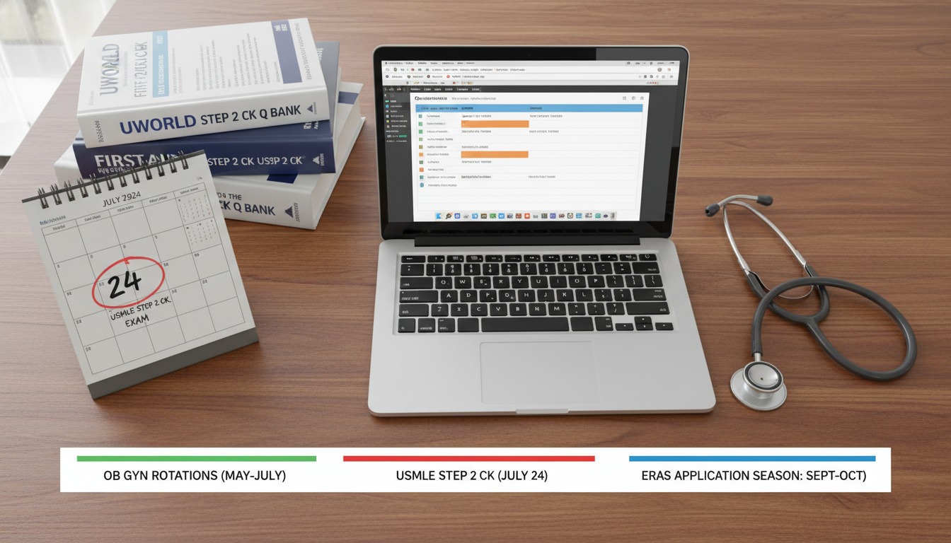 Timeline planning for USMLE Step 2 CK and OB GYN residency application - US citizen IMG for USMLE Step 2 CK Preparation for U