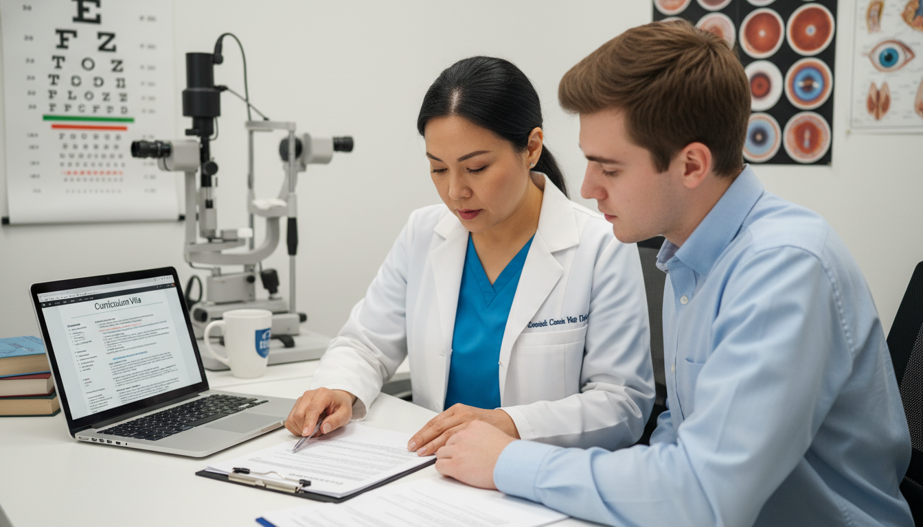 Ophthalmology residency applicant drafting CV with mentor Ophthalmology residency applicant drafting CV with mentor - US citizen IMG for CV Building for US Citizen IMG in Ophthalmolog
