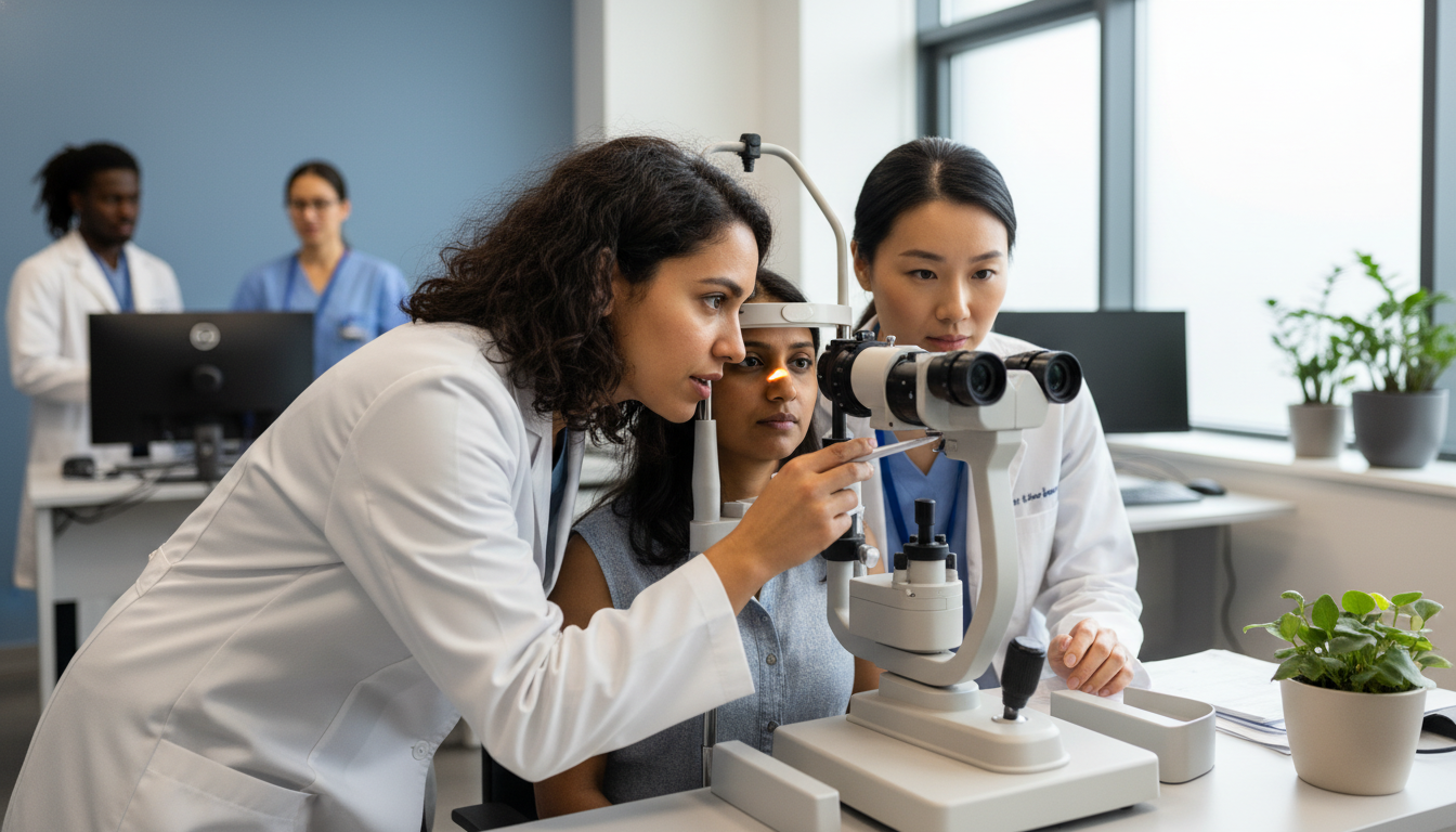 US Citizen IMG working with ophthalmology attending in clinic US Citizen IMG working with ophthalmology attending in clinic - US citizen IMG for Letters of Recommendation for US Citizen I