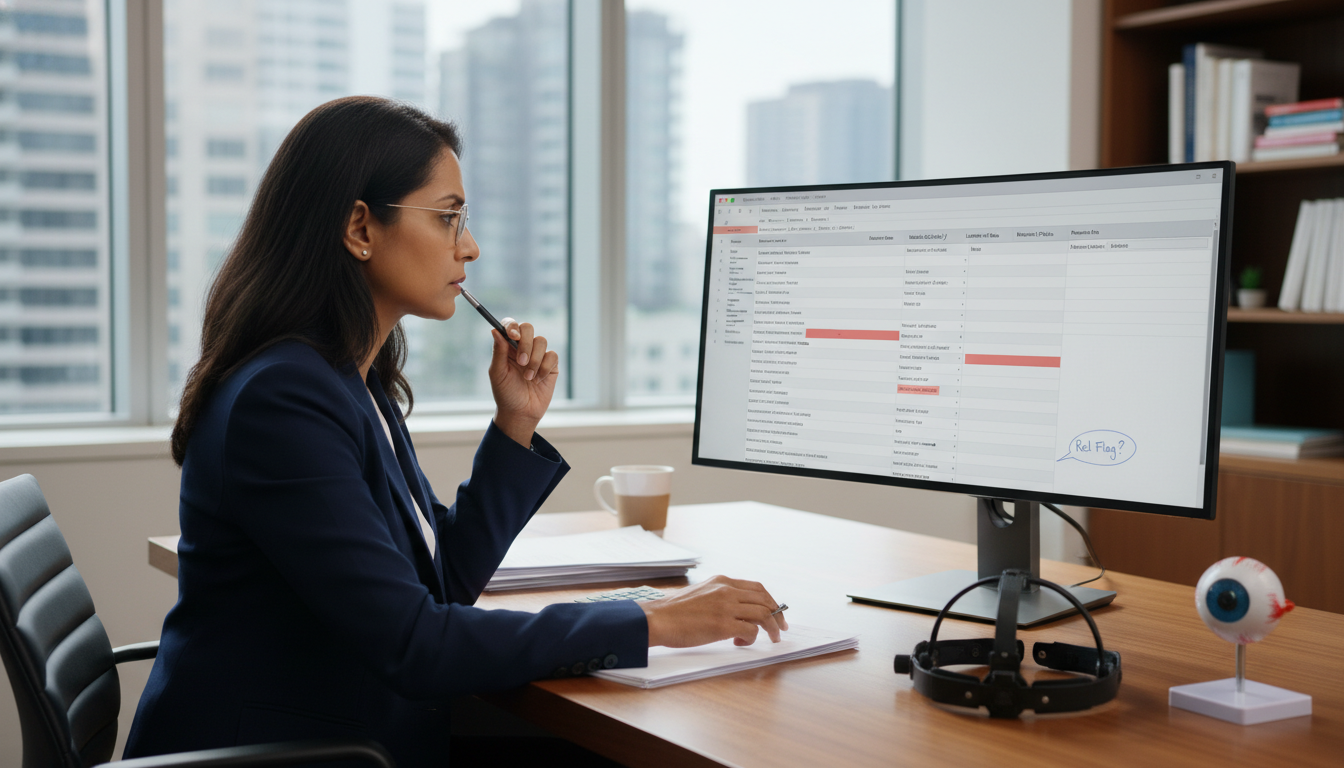 Program director reviewing ophthalmology residency applications on a computer Program director reviewing ophthalmology residency applications on a computer - US citizen IMG for Addressing Red Flags for U