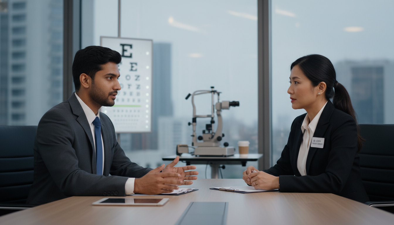 Ophthalmology residency interview with applicant asking program director questions Ophthalmology residency interview with applicant asking program director questions - US citizen IMG for Resident Turnover War