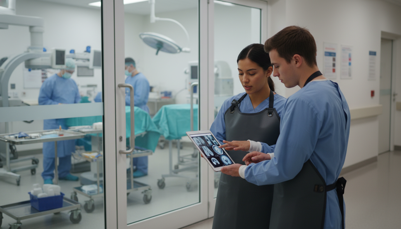Orthopedic surgery resident teaching a visiting student Orthopedic surgery resident teaching a visiting student - US citizen IMG for Away Rotation Strategy for US Citizen IMG in Ort