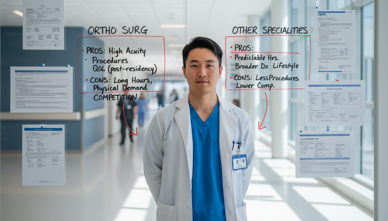 Medical student evaluating orthopedic surgery and backup specialties Medical student evaluating orthopedic surgery and backup specialties - US citizen IMG for Backup Specialty Planning for US Ci