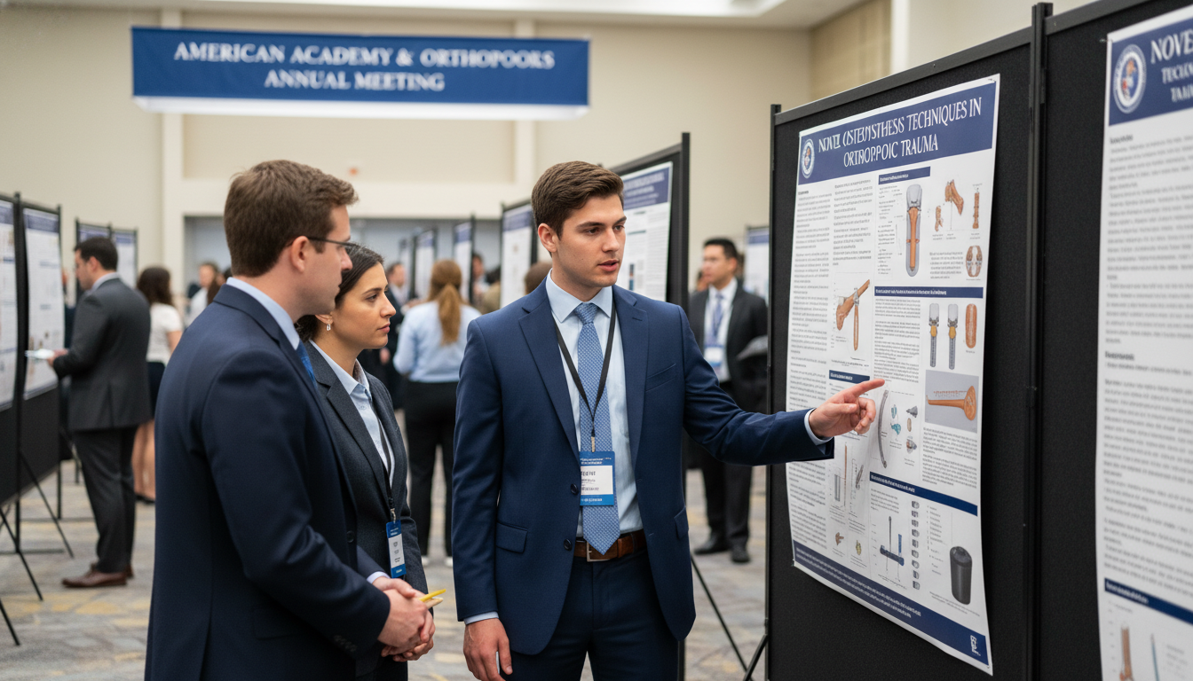 US citizen IMG presenting orthopedic research poster US citizen IMG presenting orthopedic research poster - US citizen IMG for CV Building for US Citizen IMG in Orthopedic Surger