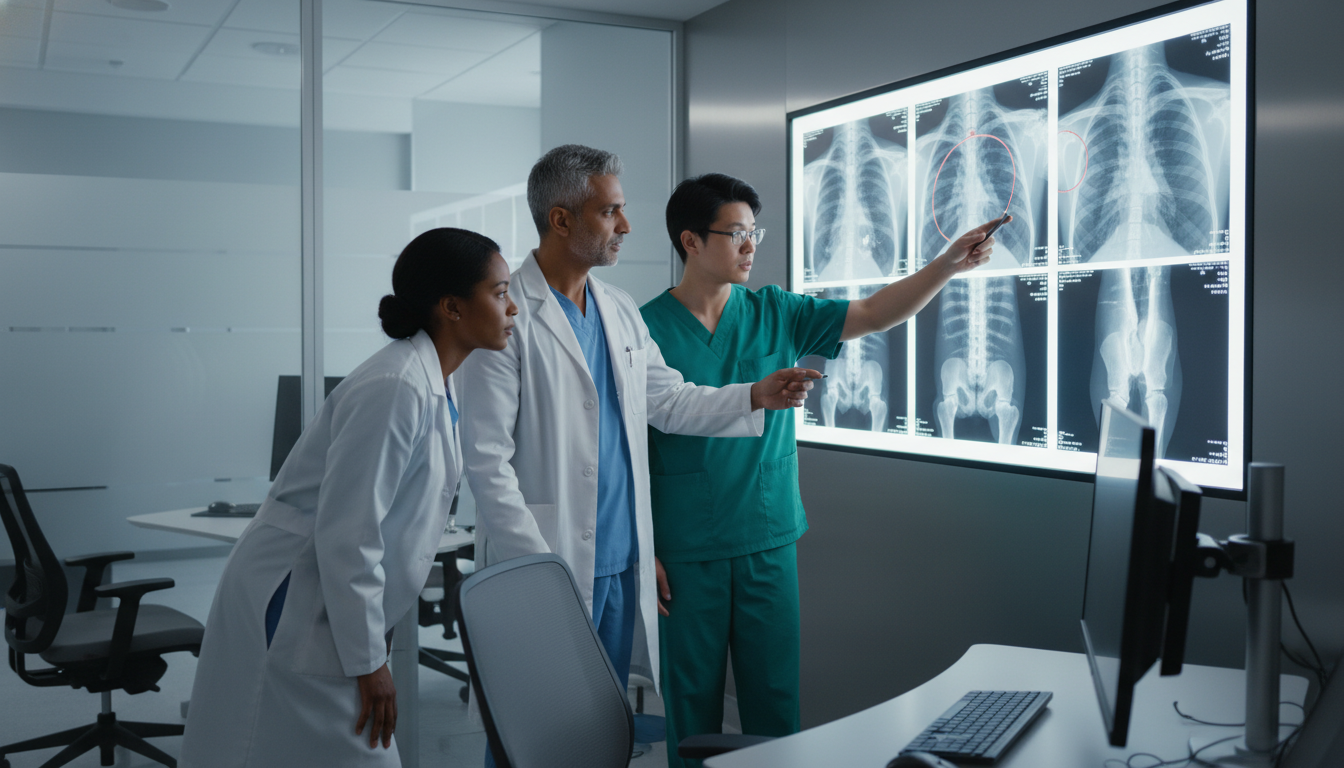 Orthopedic attending and residents reviewing X-rays - US citizen IMG for Common Interview Questions for US Citizen IMG in Ort