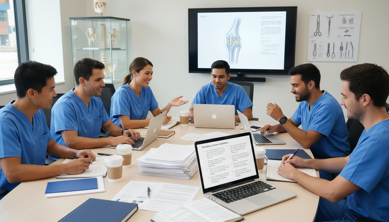 Orthopedic surgery residents discussing questions to ask during interviews - US citizen IMG for Questions to Ask Programs for