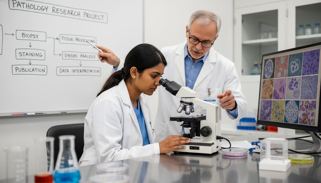 US citizen IMG engaged in pathology research and microscopy - US citizen IMG for Low Step Score Strategies for US Citizen IMG