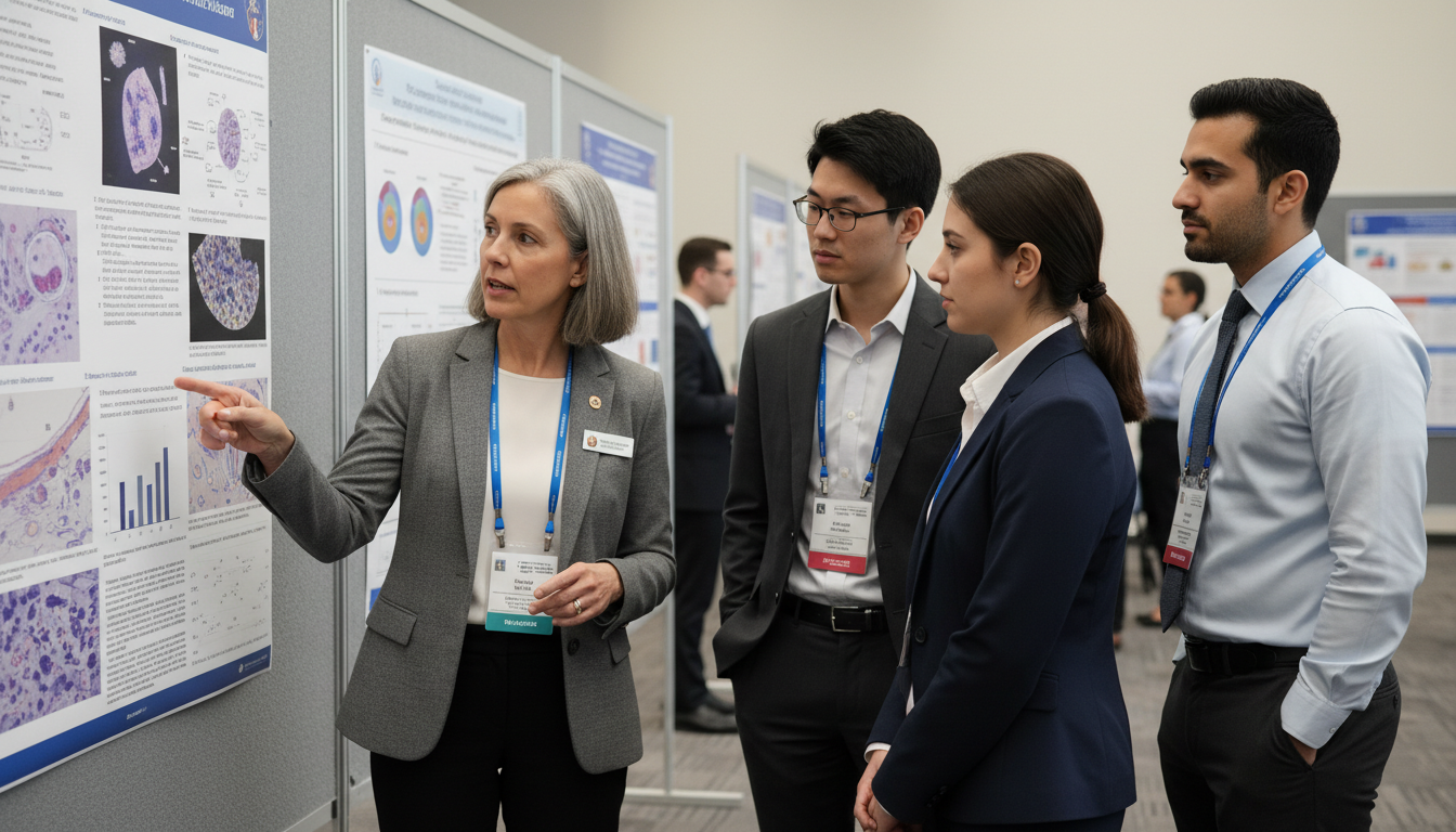 Medical students and residents networking at a pathology conference Medical students and residents networking at a pathology conference - US citizen IMG for Networking in Medicine for US Citize
