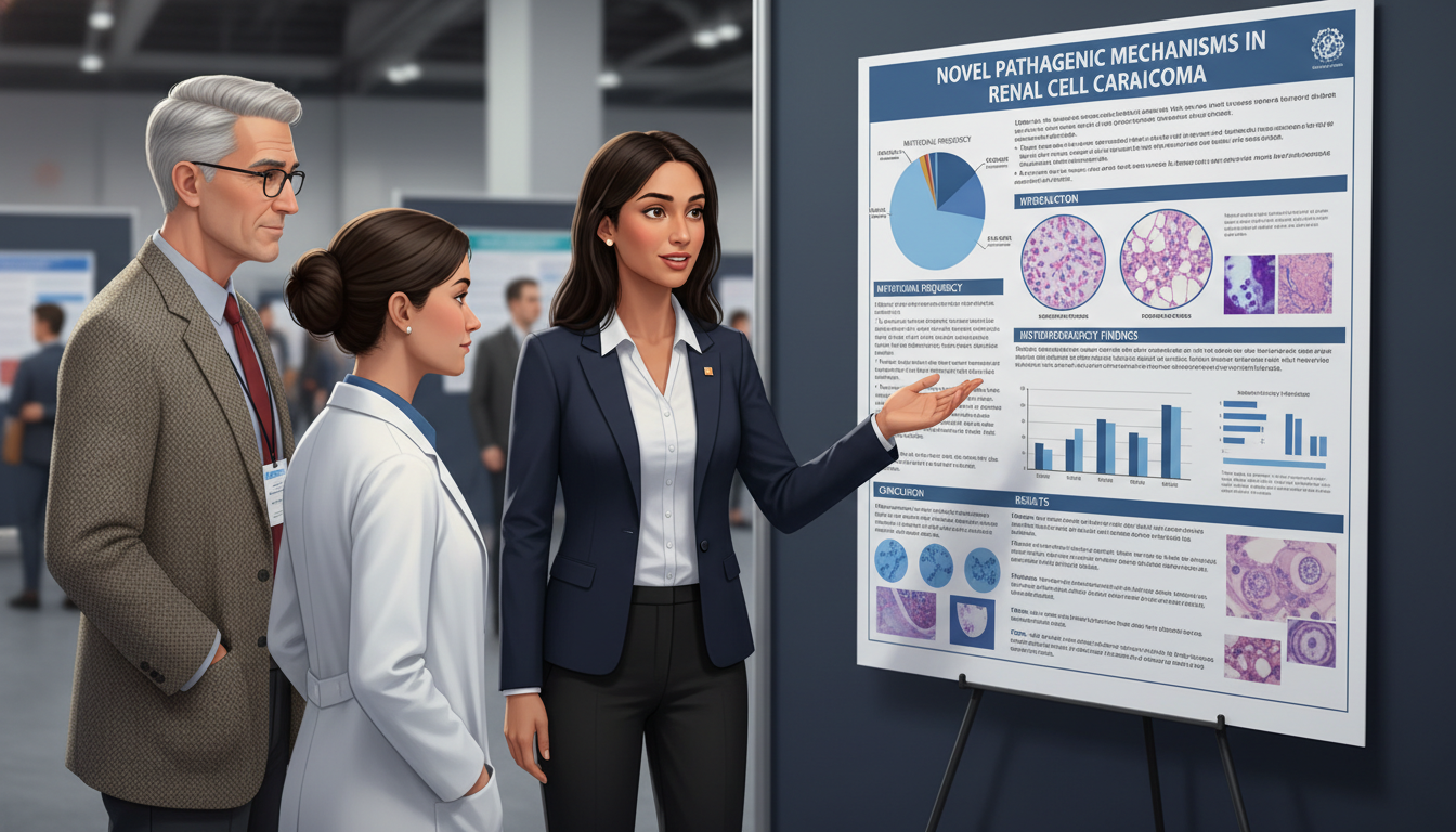 US citizen IMG presenting a pathology research poster at a conference - US citizen IMG for Research Profile Building for US C