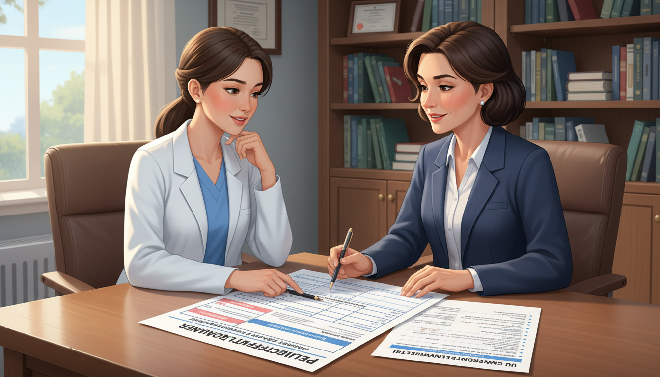 Pediatric resident discussing subspecialty interests with mentor Pediatric resident discussing subspecialty interests with mentor - US citizen IMG for Fellowship Preparation for US Citizen I