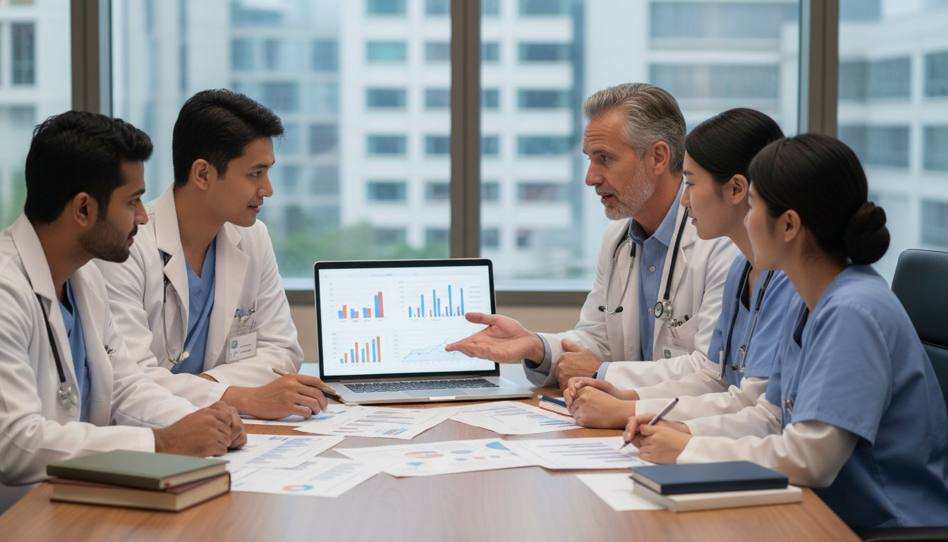 Pediatric residents collaborating on a research project - US citizen IMG for Research During Residency for US Citizen IMG in