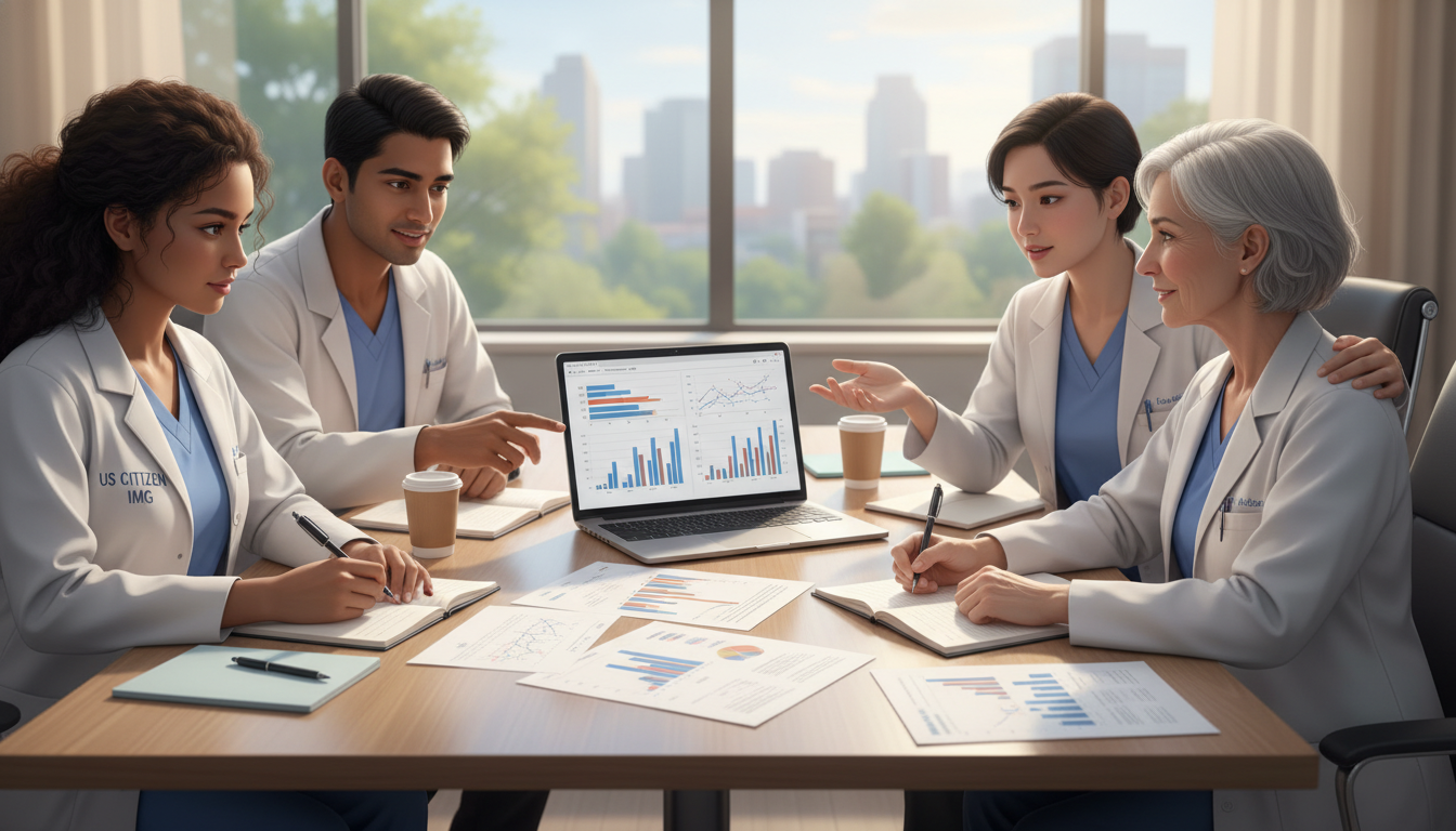 Pediatrics research team meeting with US citizen IMG Pediatrics research team meeting with US citizen IMG - US citizen IMG for Research Profile Building for US Citizen IMG in Ped