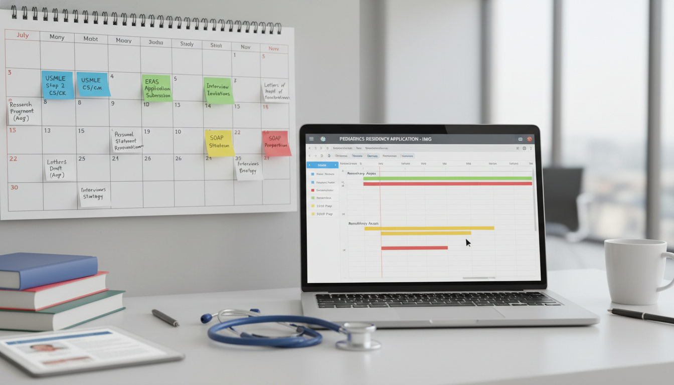 Timeline planning for SOAP preparation in pediatrics residency - US citizen IMG for SOAP Preparation for US Citizen IMG in Pe