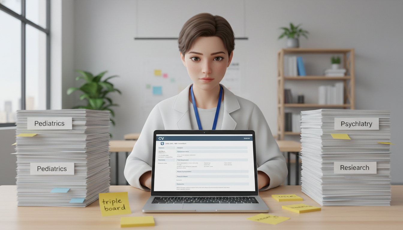 Medical student organizing residency CV with pediatrics and psychiatry focus Medical student organizing residency CV with pediatrics and psychiatry focus - US citizen IMG for CV Building for US Citizen