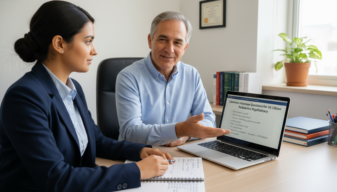 Medical student practicing behavioral interview questions - US citizen IMG for Common Interview Questions for US Citizen IMG