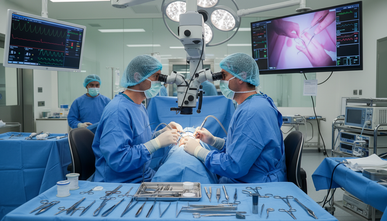 Plastic surgery team performing high-volume microsurgery case Plastic surgery team performing high-volume microsurgery case - US citizen IMG for Case Volume Evaluation for US Citizen IMG