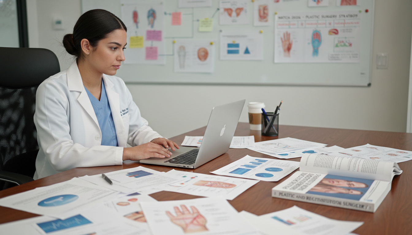 Medical student working on plastic surgery research and portfolio Medical student working on plastic surgery research and portfolio - US citizen IMG for Ultra-Competitive Specialty Strategy f